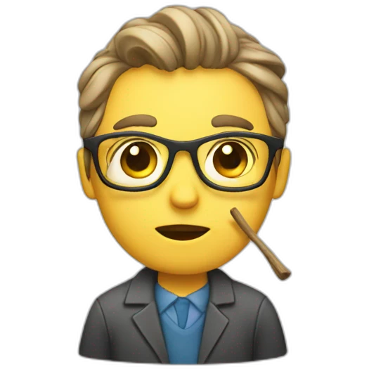 a disorganised teacher with a stick emoji