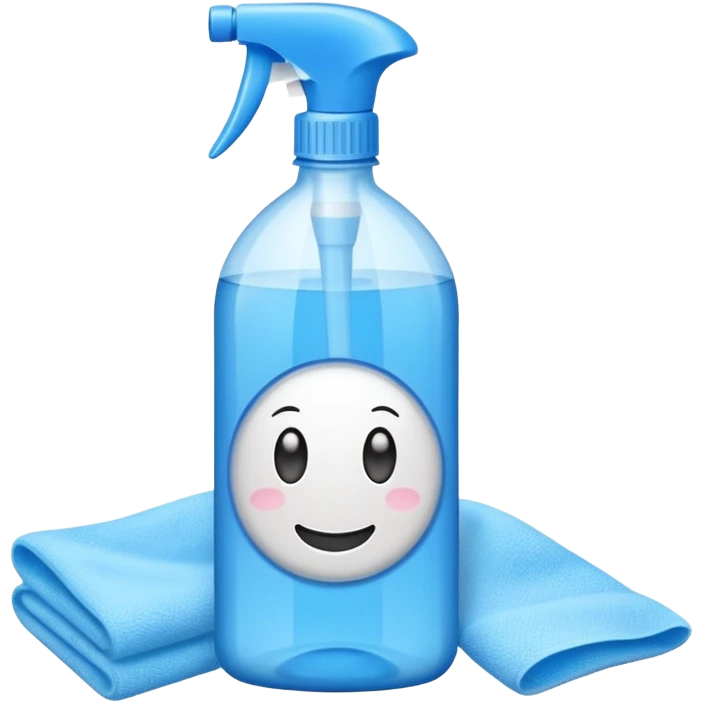 cleaning product and rag emoji