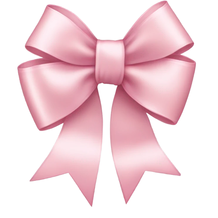 light pink ribbon bow emoji