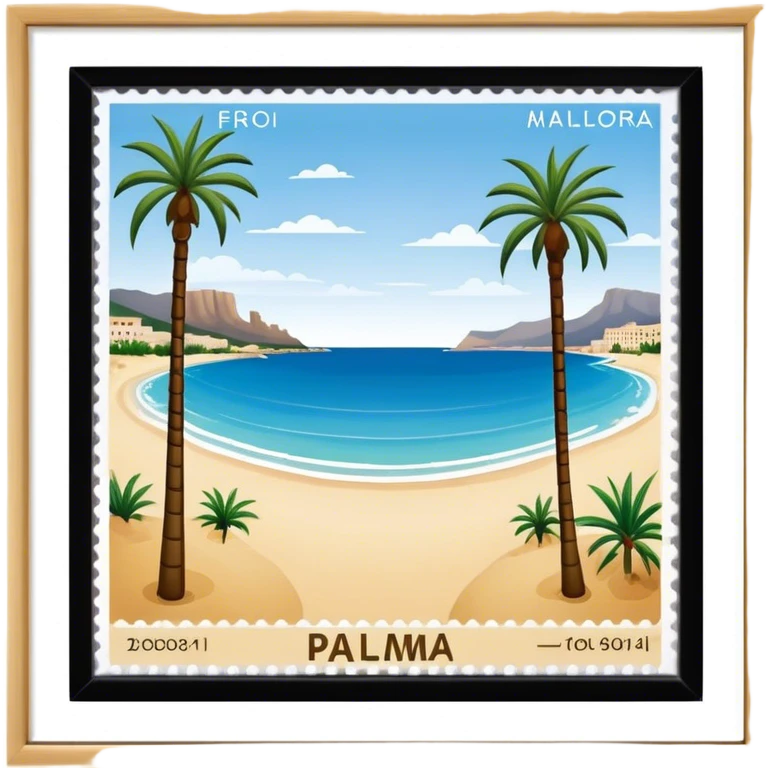 palma de Mallorca post stamp emoji