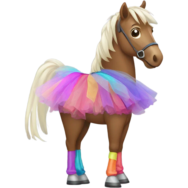 Horse wearing a tutu  emoji