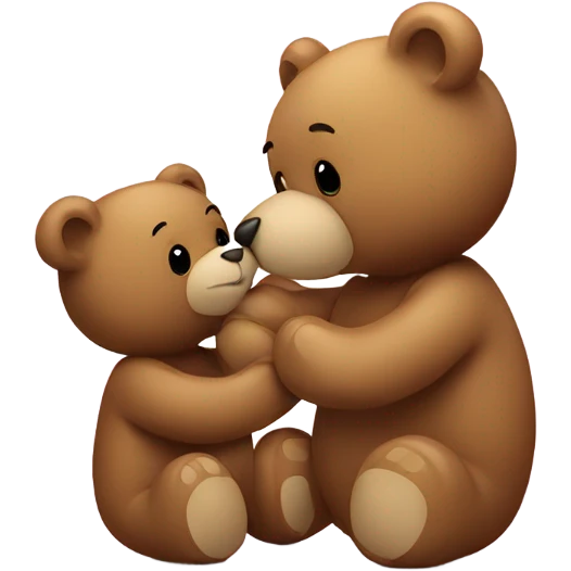 teddy bear kissing another teddy bear emoji