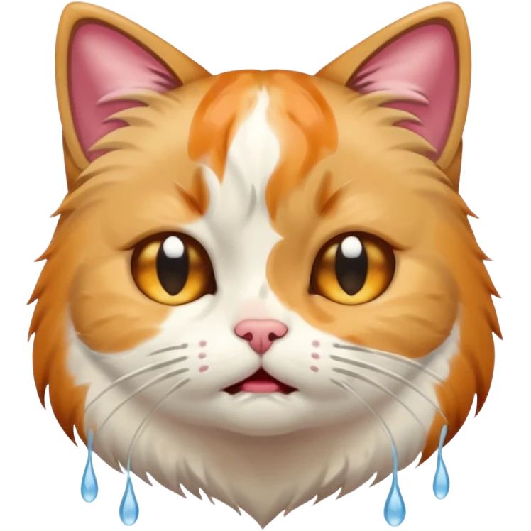 Een japanse cat die aan het wenen is is emoji