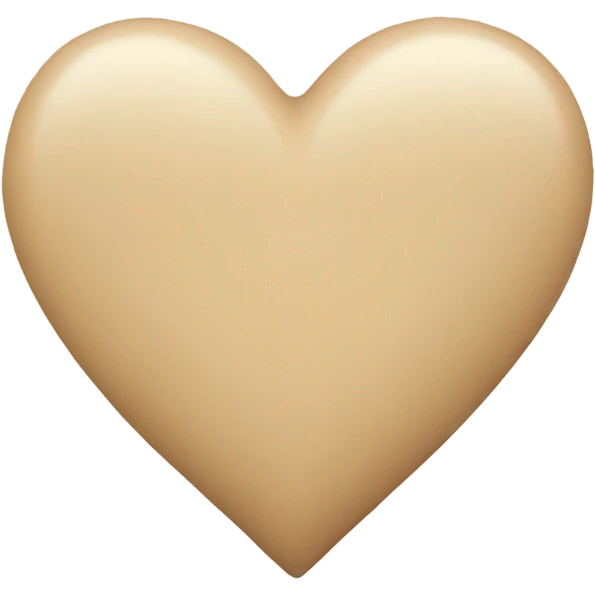 Beige heart emoji
