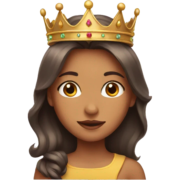 Girl with crown emoji