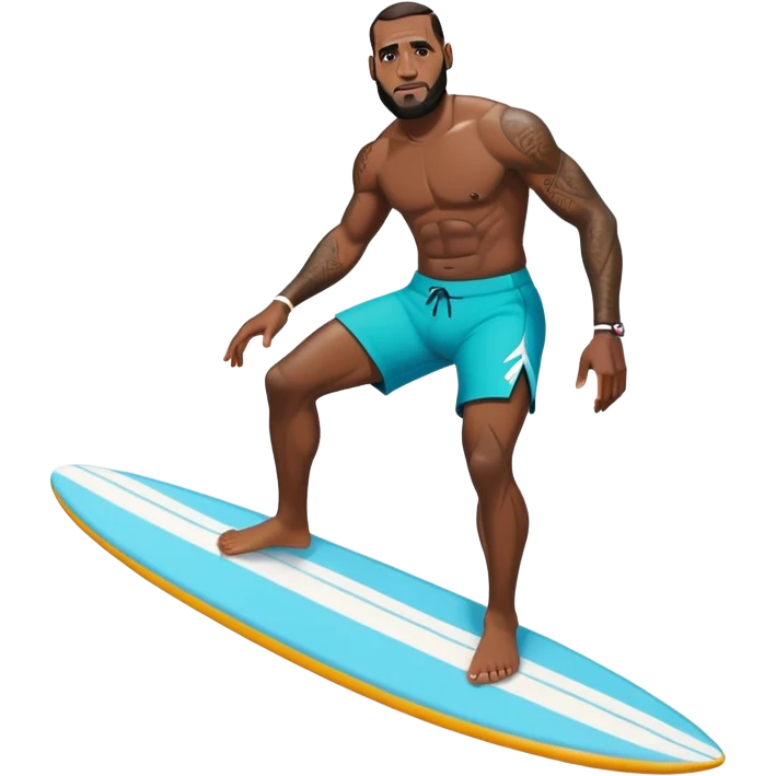 LeBron James surfing  emoji