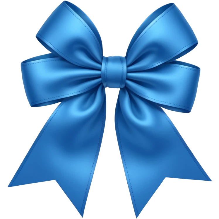 blue bow emoji