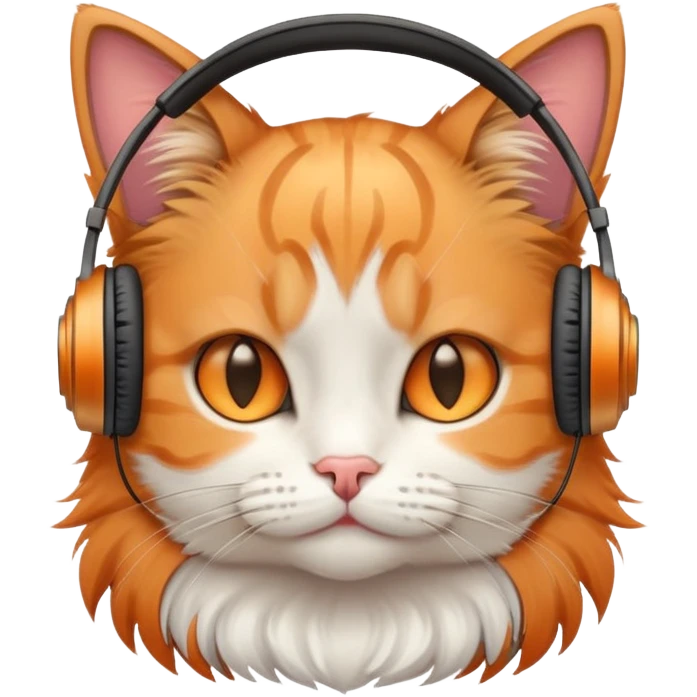 cat with headphones  emoji
