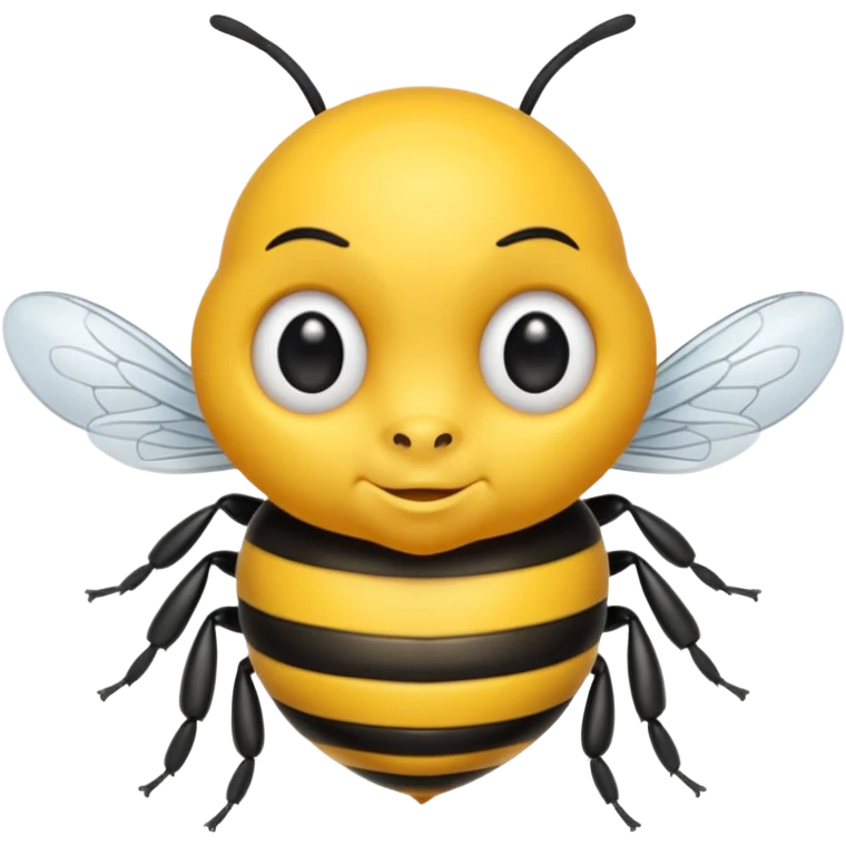 Bee with eyebrows raised emoji
