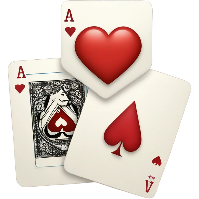 two aces: ace of heart and ace of diamond emoji