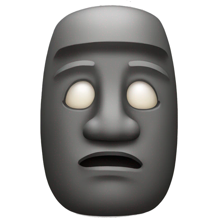 egg moai statue emoji
