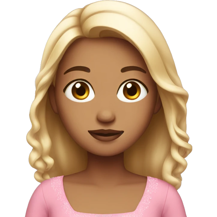 Girl in pink gown emoji