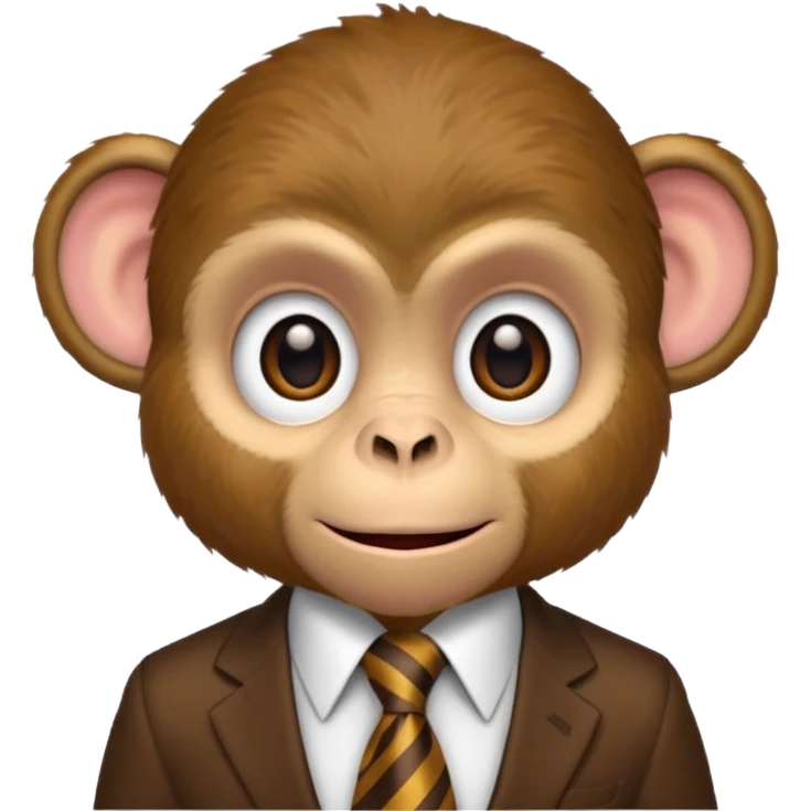 monkey with tie emoji