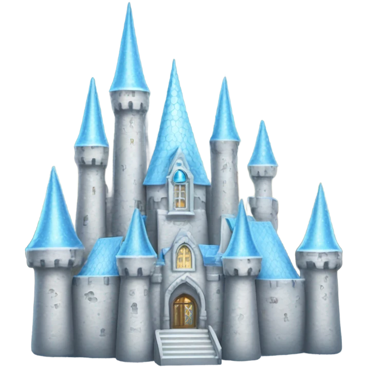 Cristal light blue castle  emoji