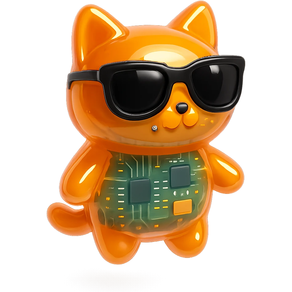 Cat wearing sunglasses emoji