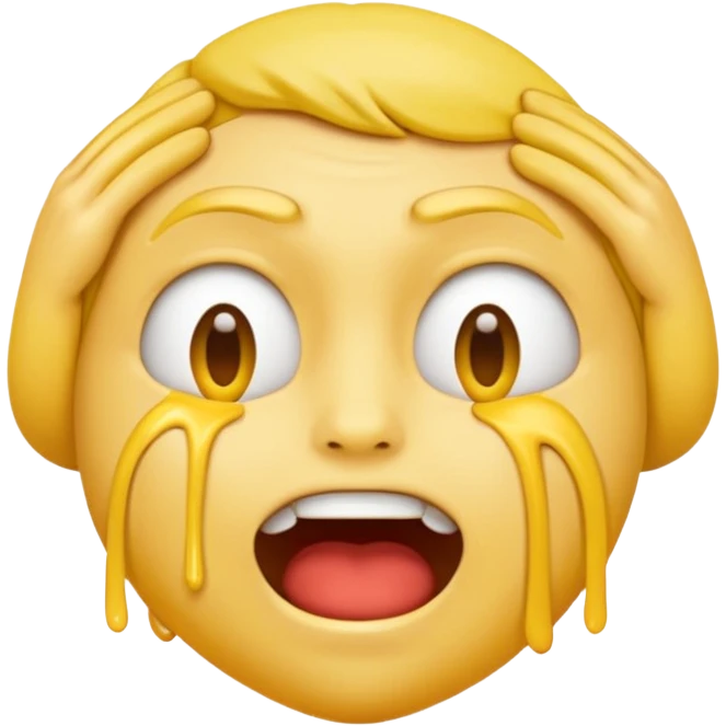An emoji strangling itself emoji