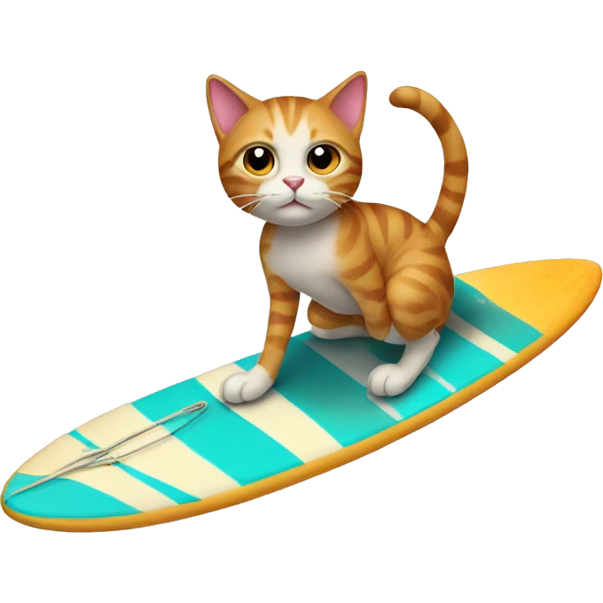 cat on a surfboard emoji