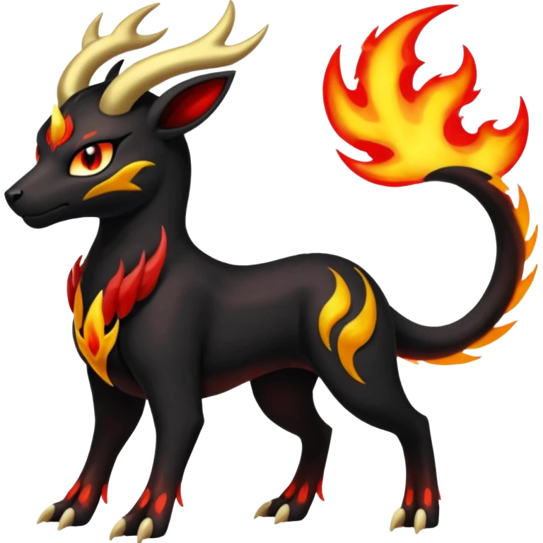 Darkrai-Giratina-Houndoom-Meloetta-Fakémon-creature-hybrid-fusion, full body emoji