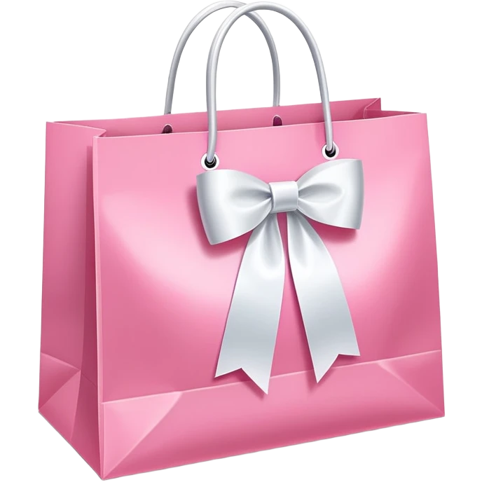 Victoria's Secret pink shopping bag with ribbon emoji
