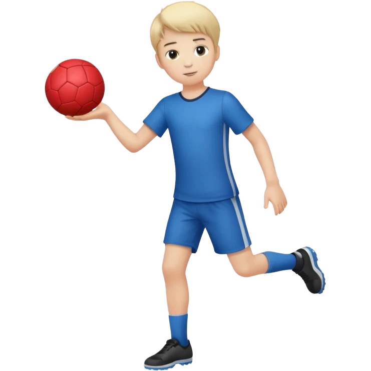 Boy with a ball in his hand full body emoji