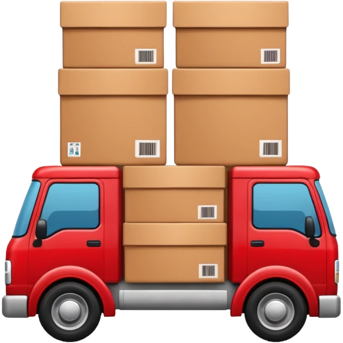 A truck with boxes emoji