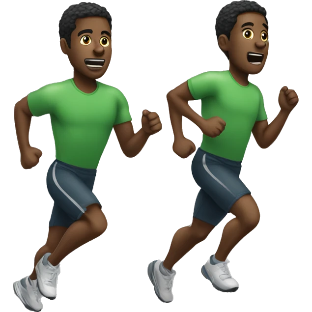 🏃a black man running with microphone  emoji