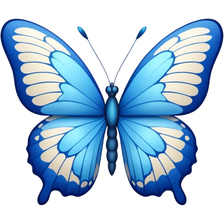 Blue butterfly emoj emoji