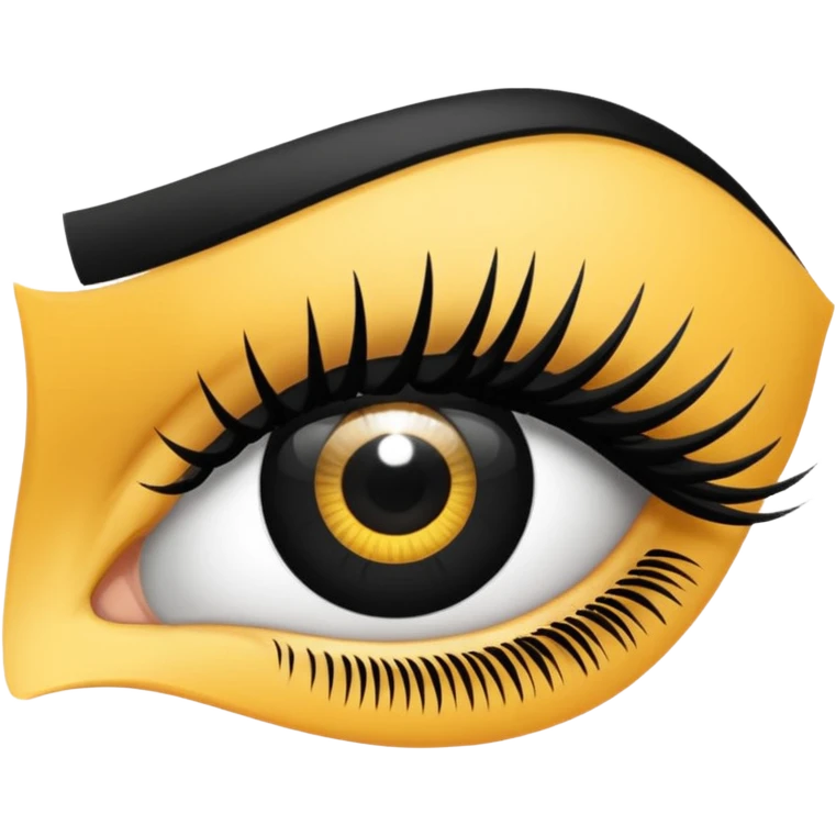 eyelash strip above an open eye emoji