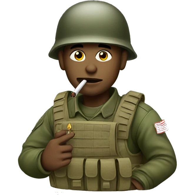 Soldier Smoking emoji