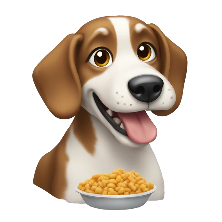 Dog eating food emoji