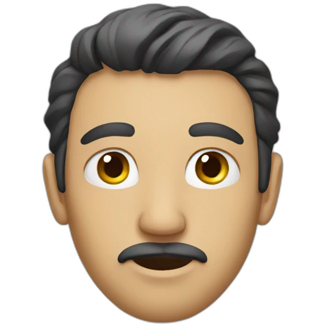 Man with beak instead of mouth emoji