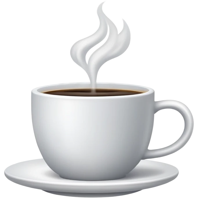 A coffee cup with steam rising emoji