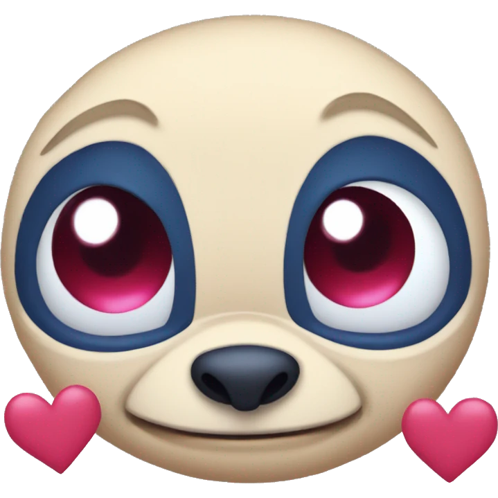 Stich whit hearts eyes emoji