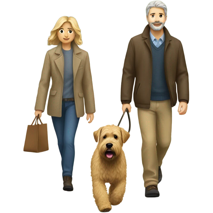  Man walking his weaton terrier dog emoji