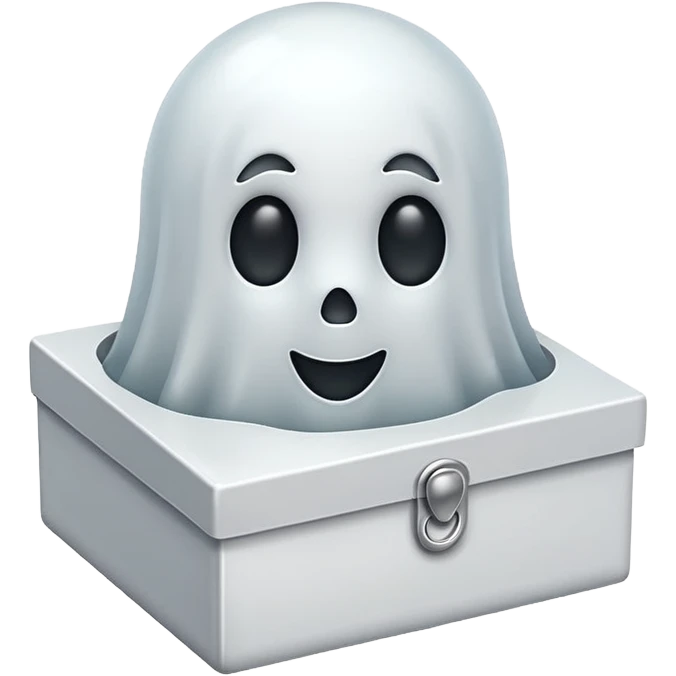 ghost shaped box emoji