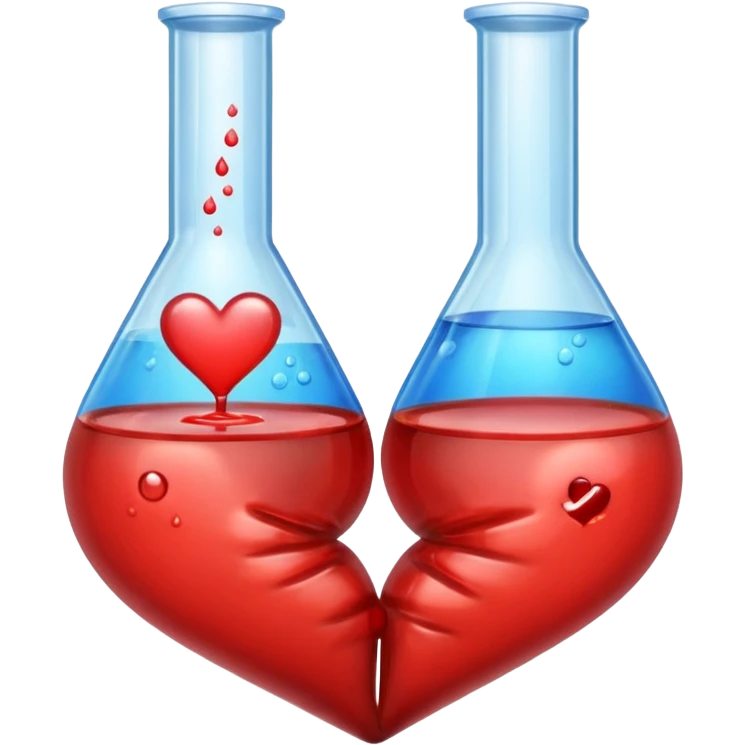 Heart emoji with things of laboratory  separados emoji