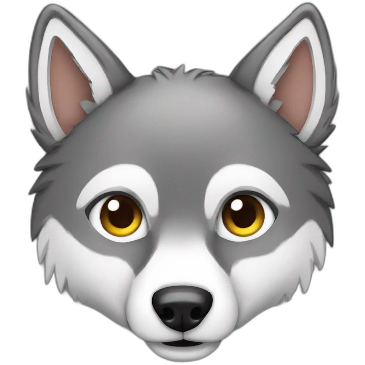Cute wolf emoji