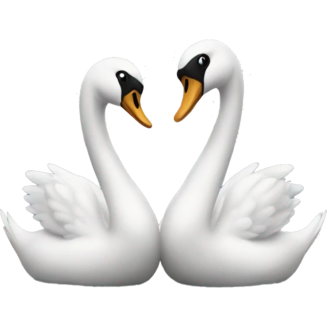 Swan couple love emoji