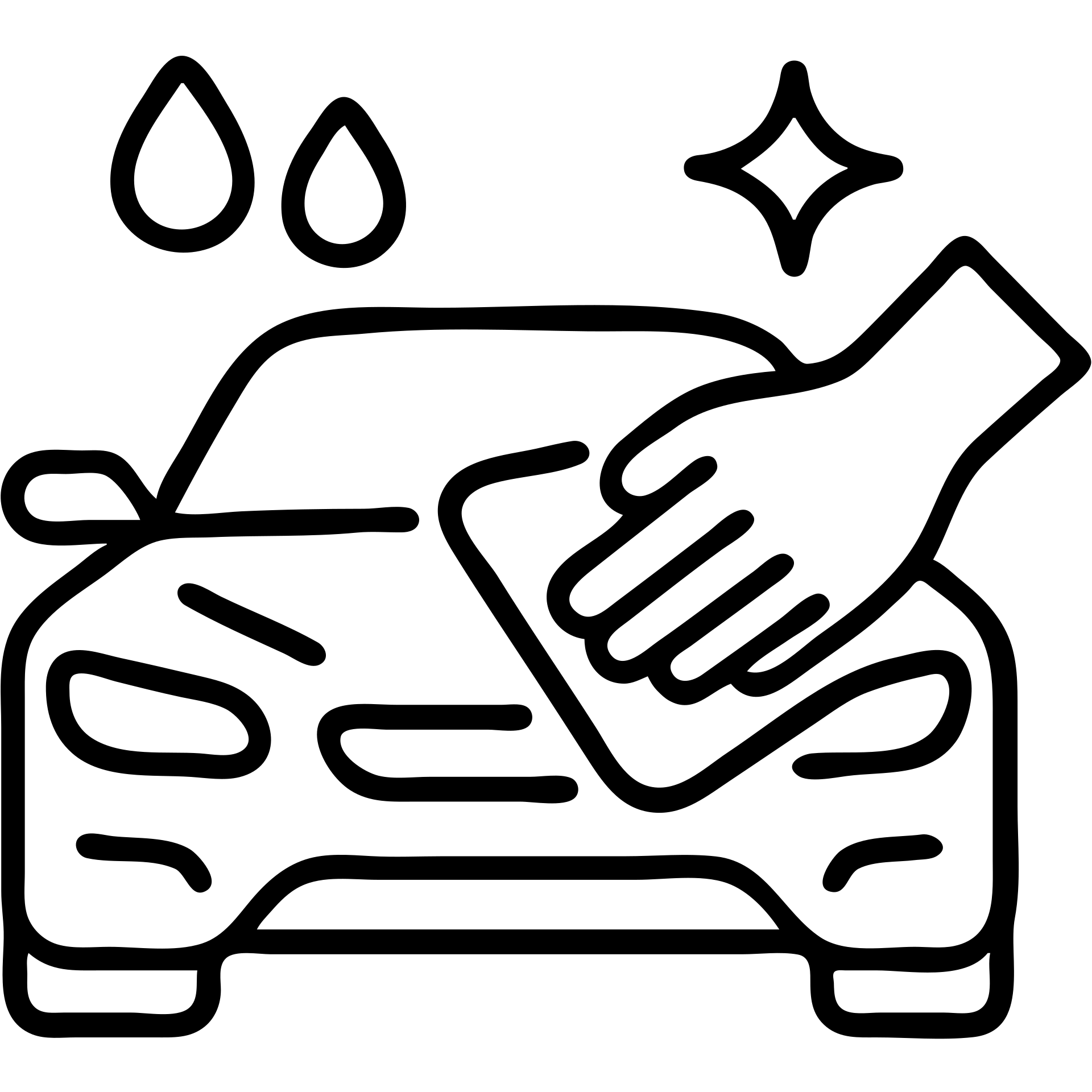 outlined icon of a high-end car with a hand wearing a black glove cleaning the hood, water drops, shine, silver and white details, smooth motion lines, modern and clean emoji