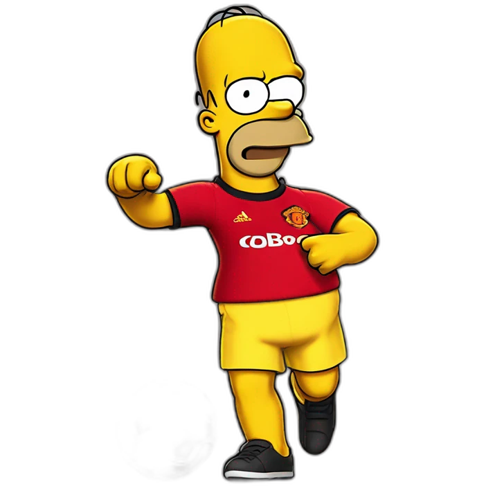 homer simpson playing man utd emoji