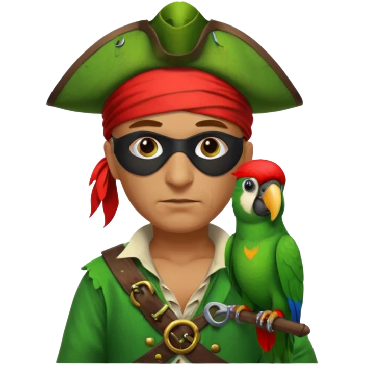 pirate and parrot emoji