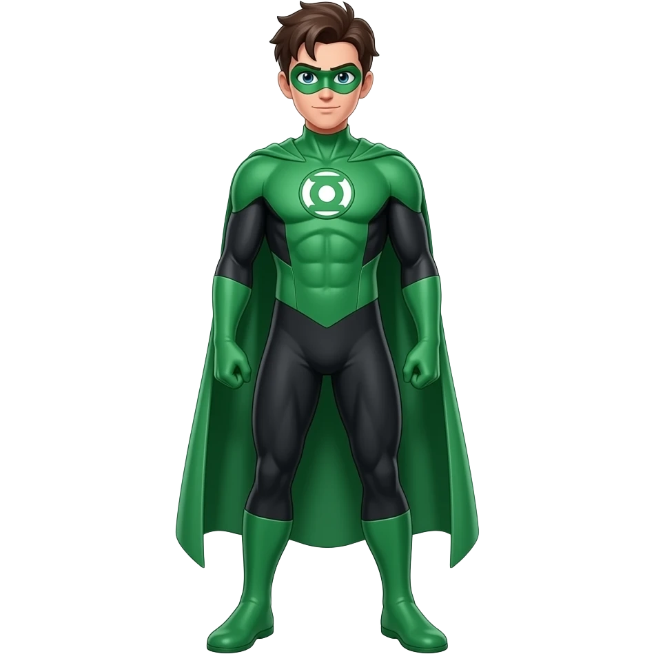 Anime superhero suite all green and black si emoji