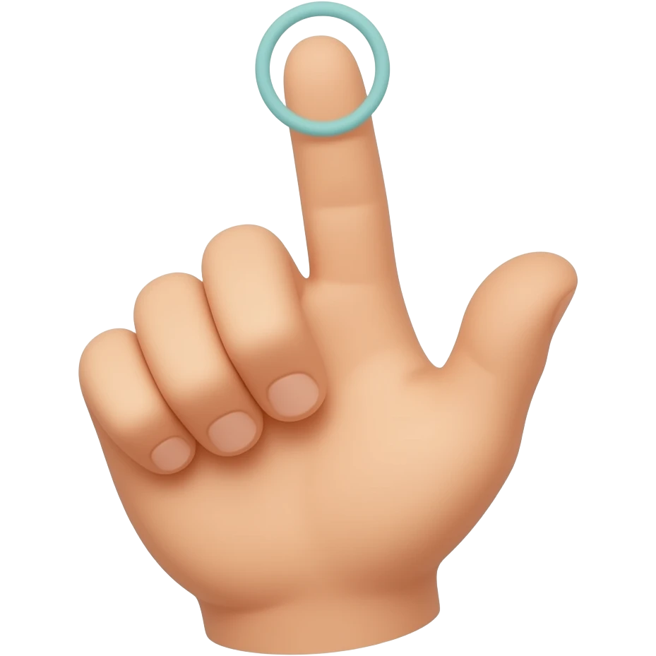 Doigt dans un rond avec l’autre mains emoji