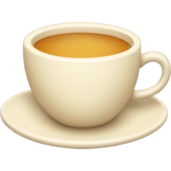 Cozy tea cup in cream color emoji