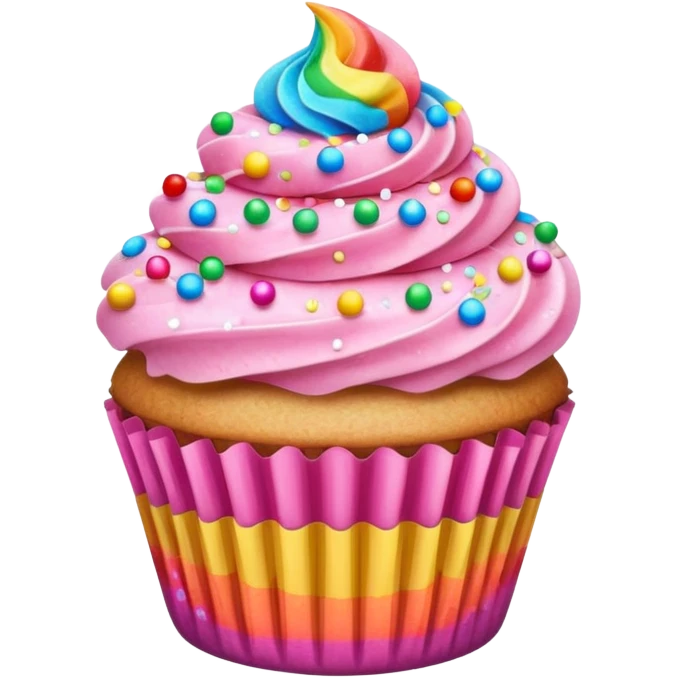 Pink sparkly cupcakes emoji