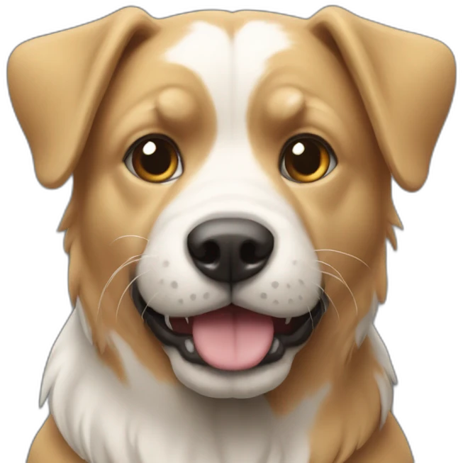 Chat sur un chien emoji