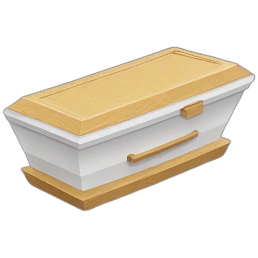 Coffin shaped chip box emoji