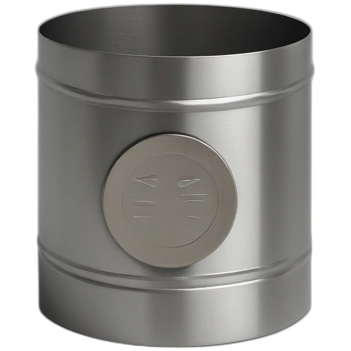 Circular Charity box steel with coin emoji