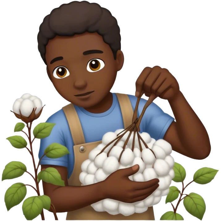 Black guy picking cotton emoji