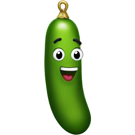 Christmas pickle emoji